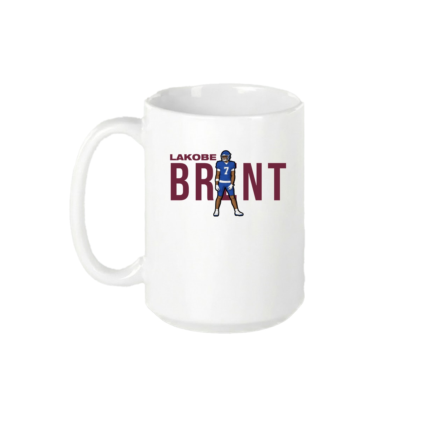 15oz Coffee Mug — Player Name in White