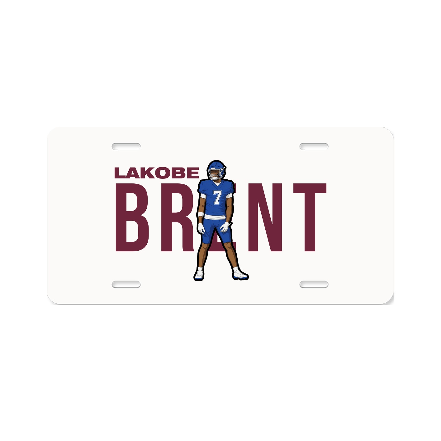 License Plate — Player Name in Classic