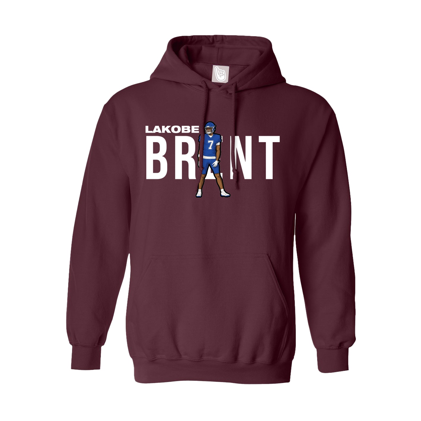 Hoodie — Player Name in Maroon