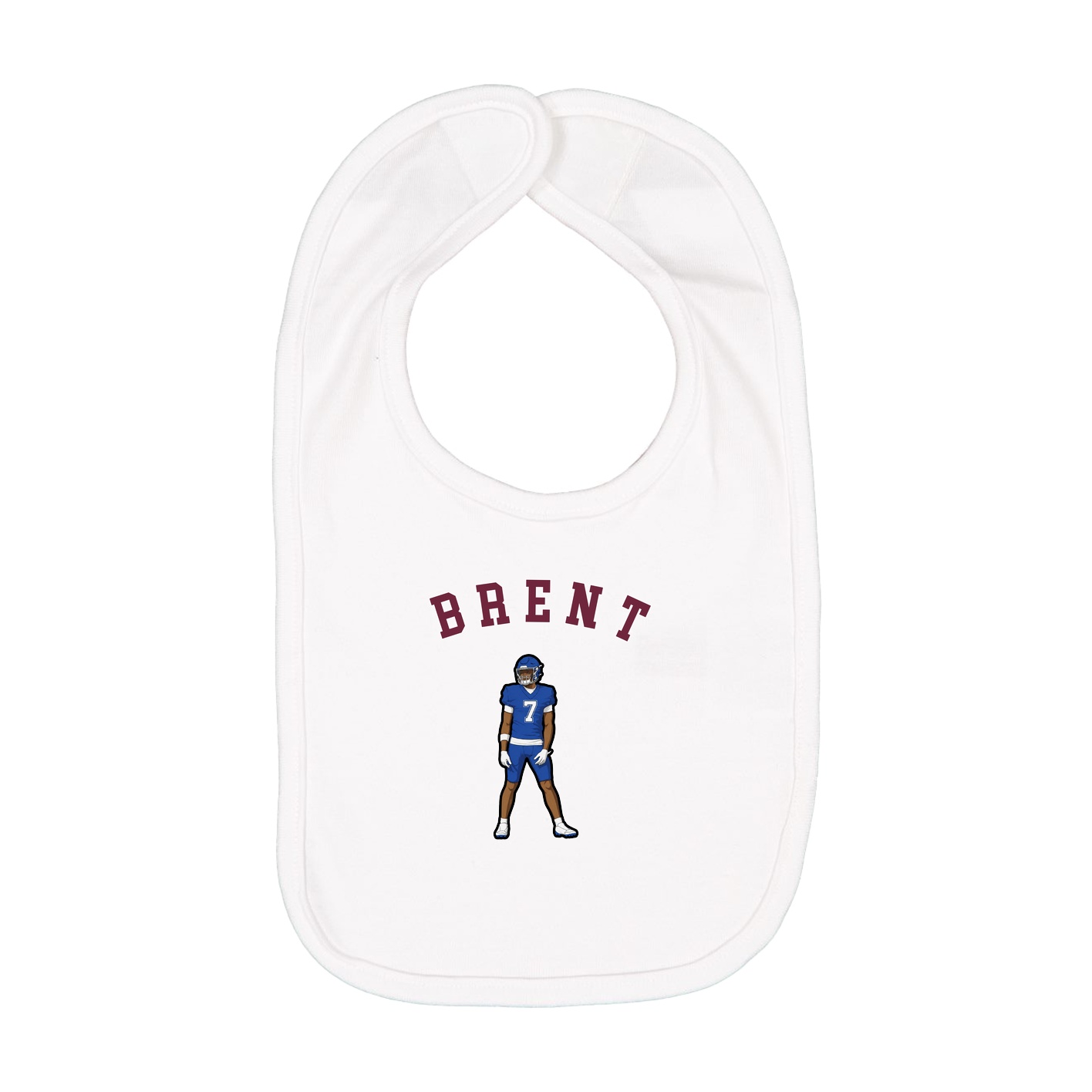 Infant Bib — Shirsey Arch in White