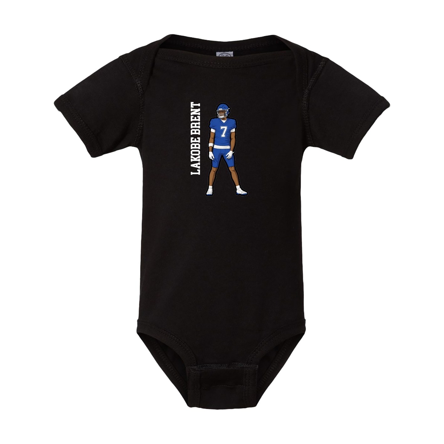 Baby Onesie — Name Vertical in Black