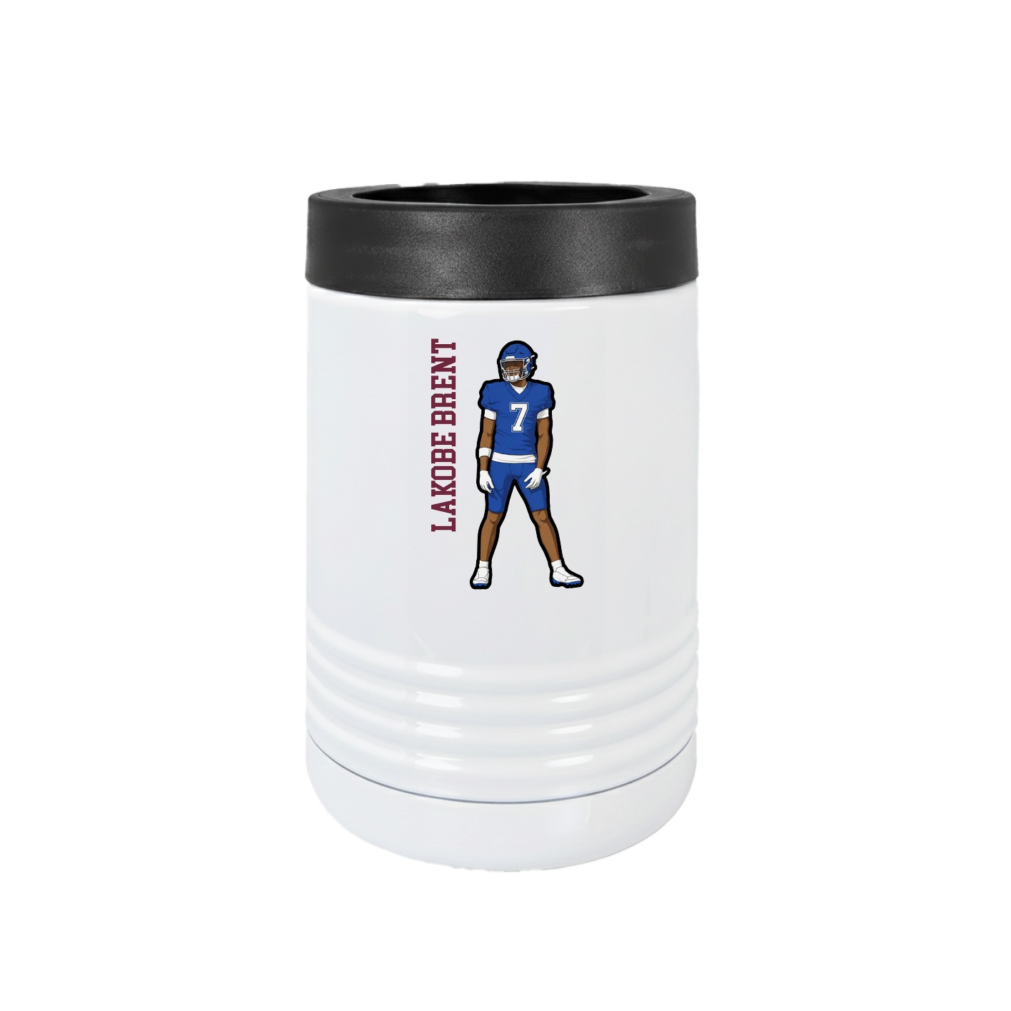 Beverage Holder — Name Vertical in White