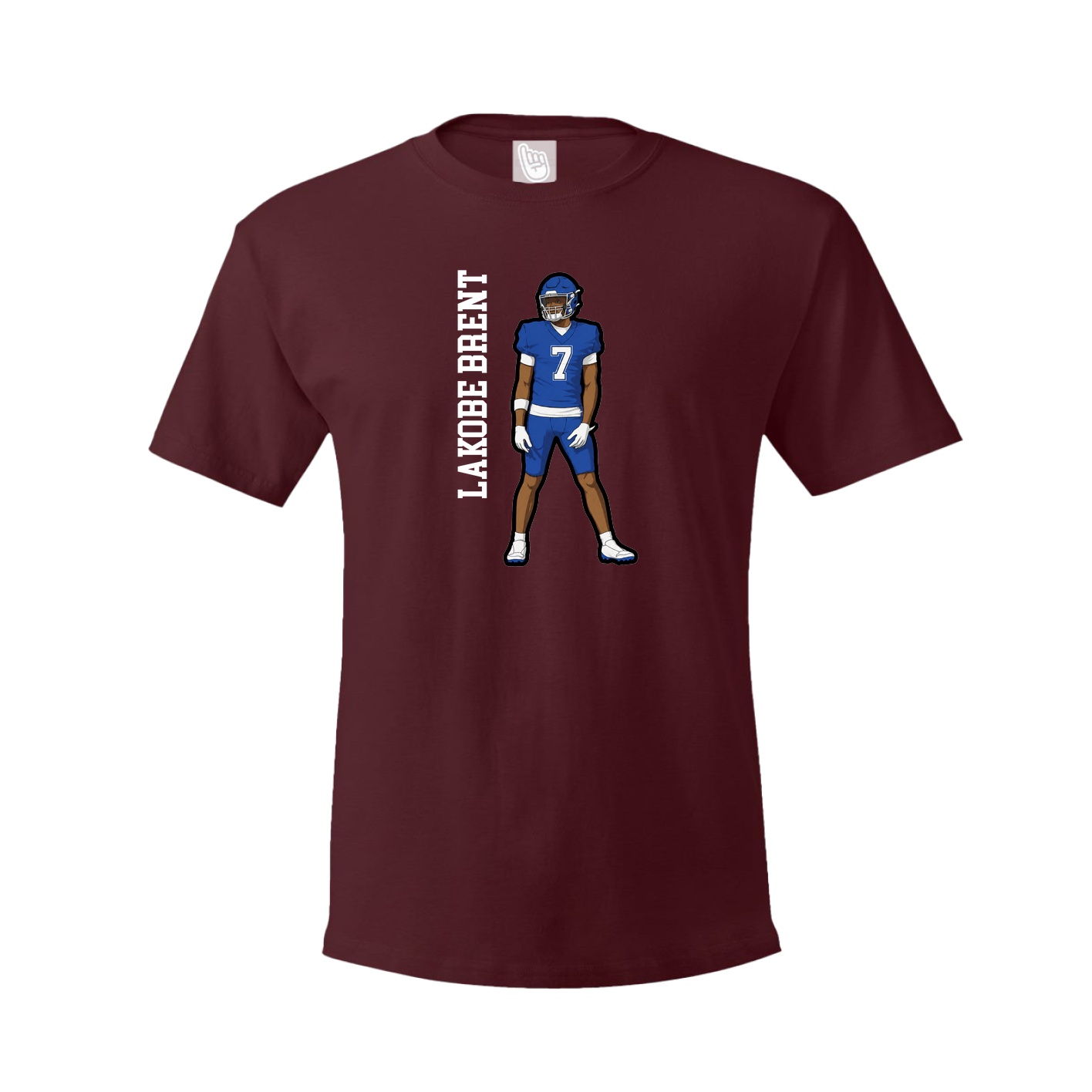 Tee — Name Vertical in Maroon