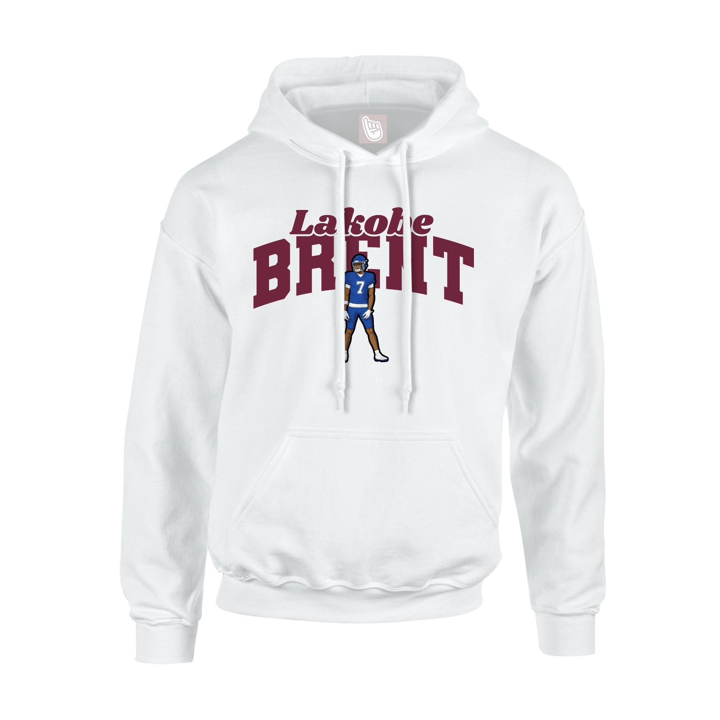 Youth Hoodie — Signature Arch in White