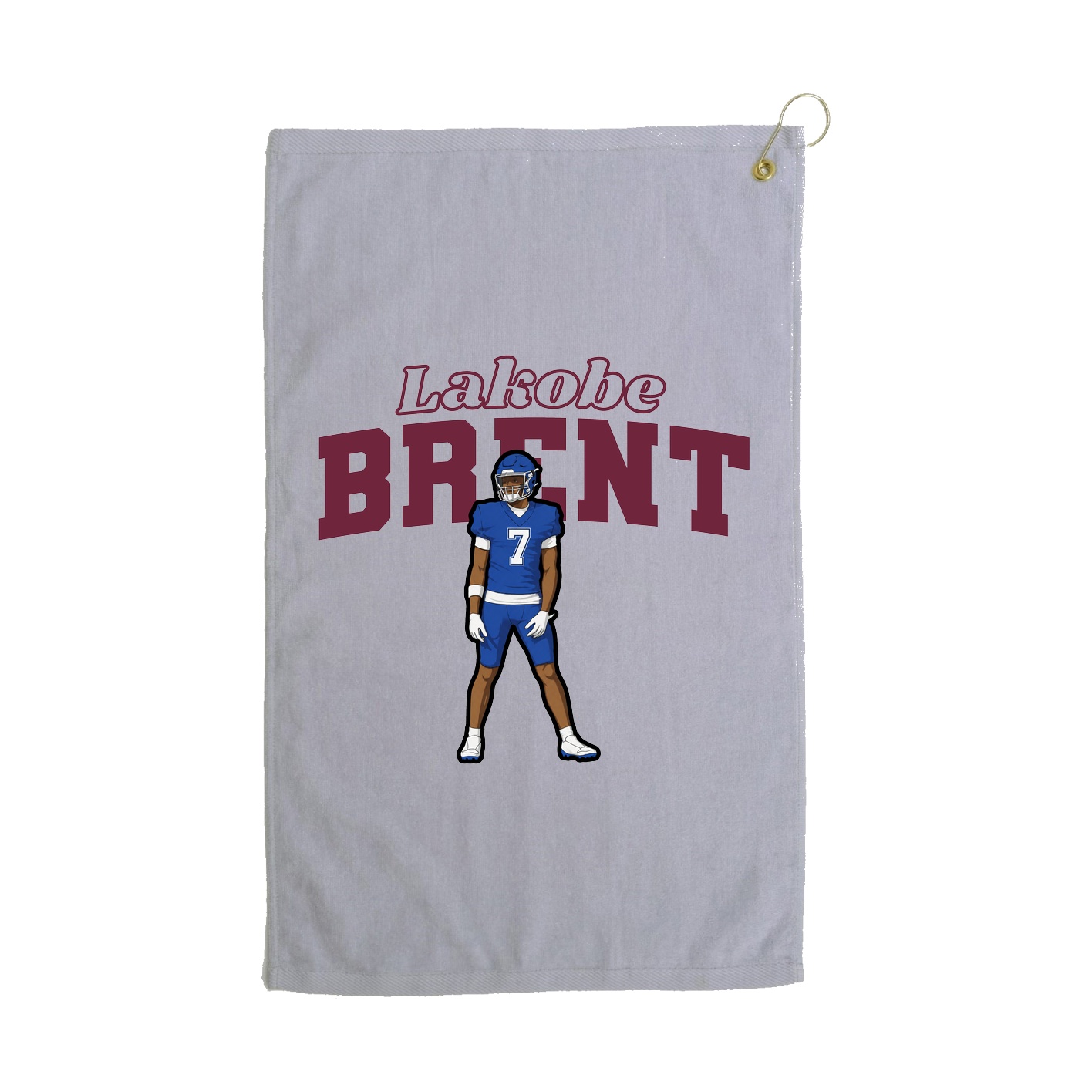 Golf Towel — Name Arch in Grey