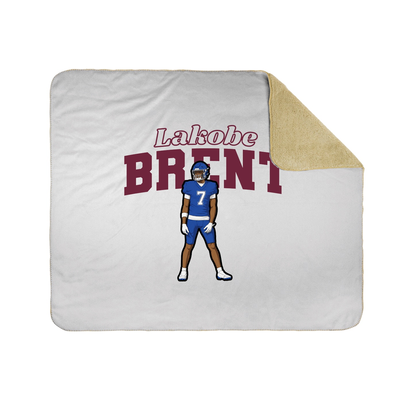 Throw Blanket — Name Arch in White