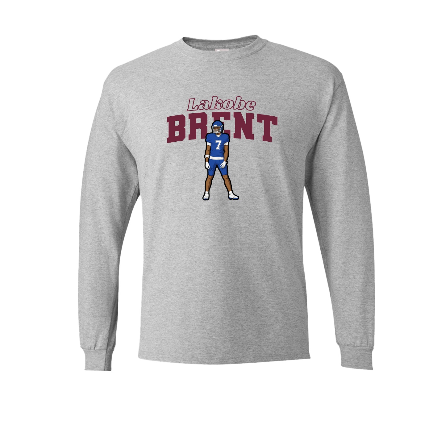 Long Sleeve Tee — Name Arch in Grey