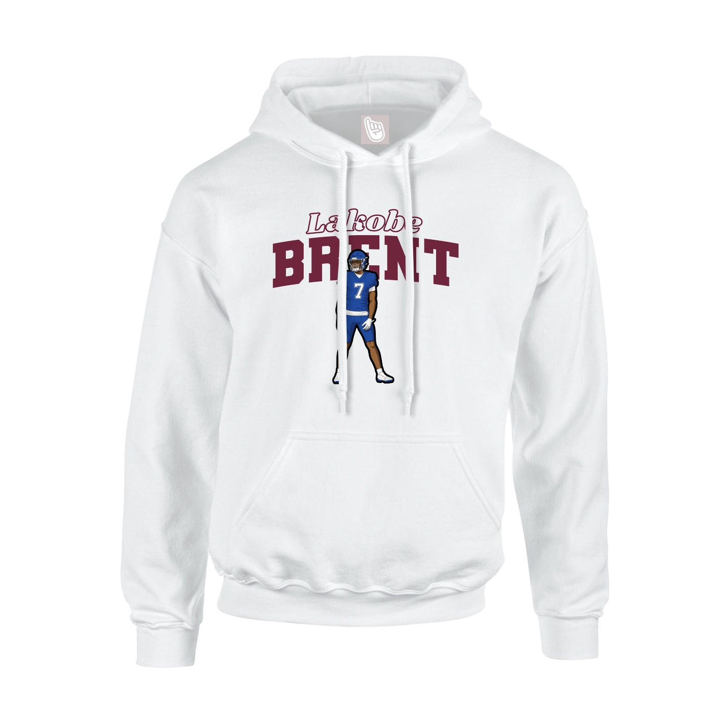Hoodie — Name Arch in White