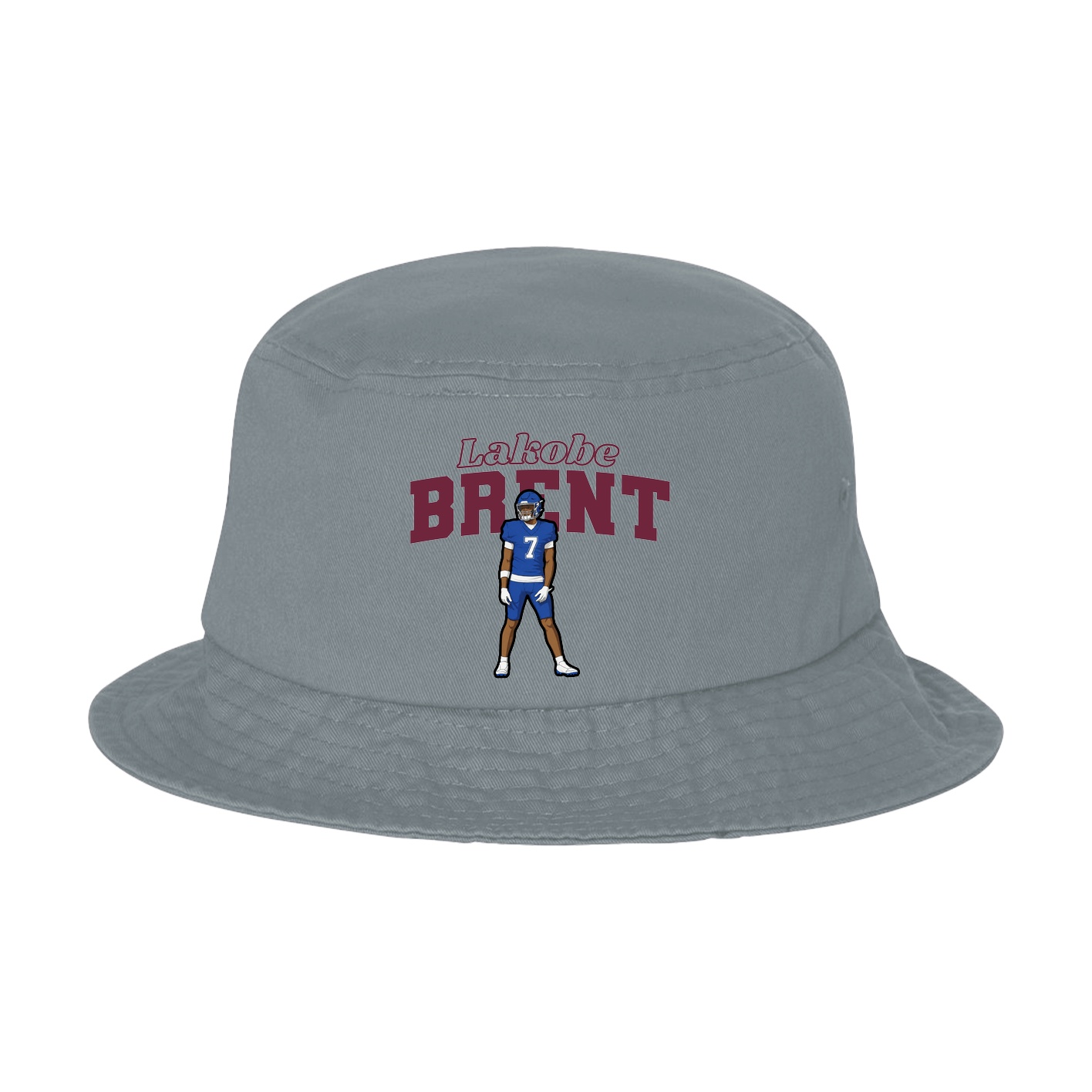 Bucket Cap — Name Arch in Grey