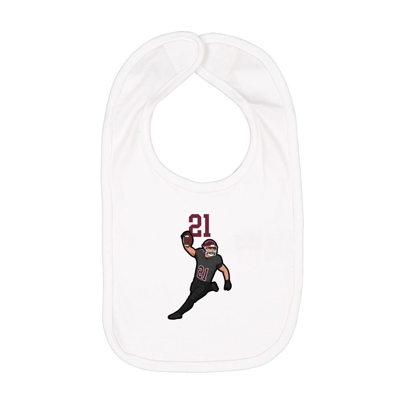 Infant Bib — Number Top in White