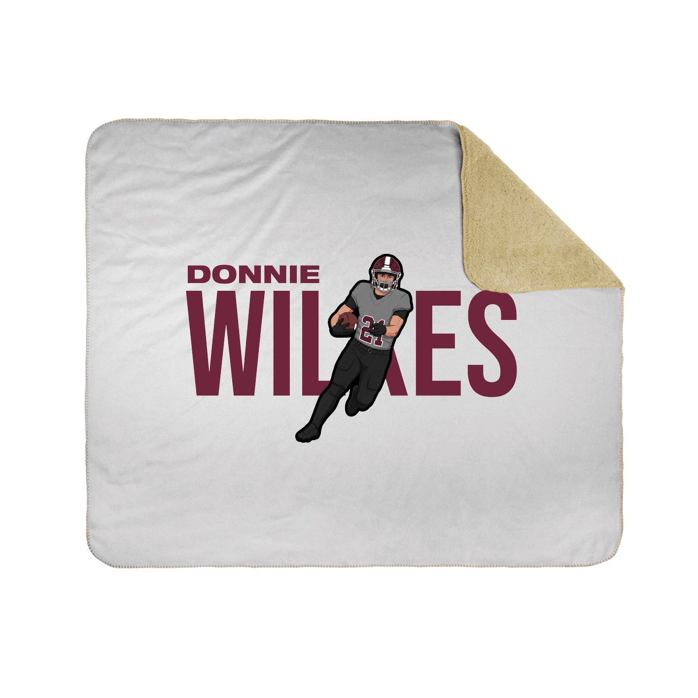 Throw Blanket — Player Name in White