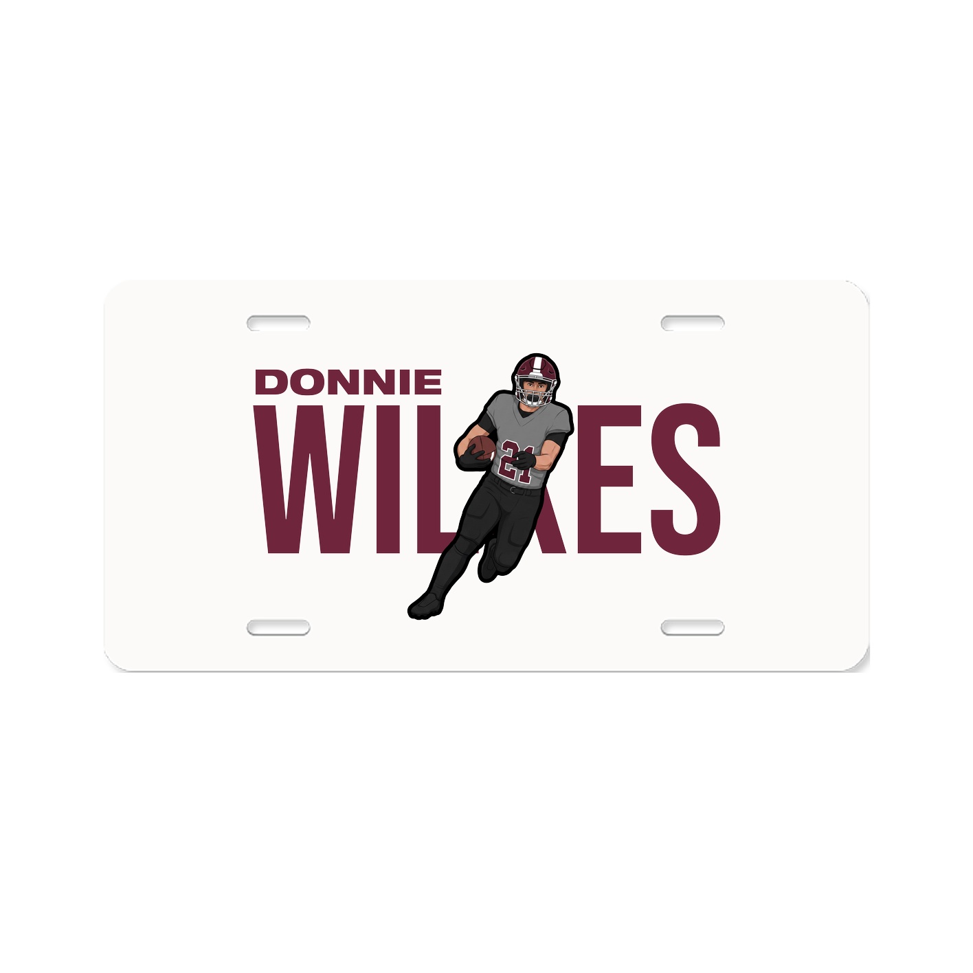 License Plate — Player Name in Classic