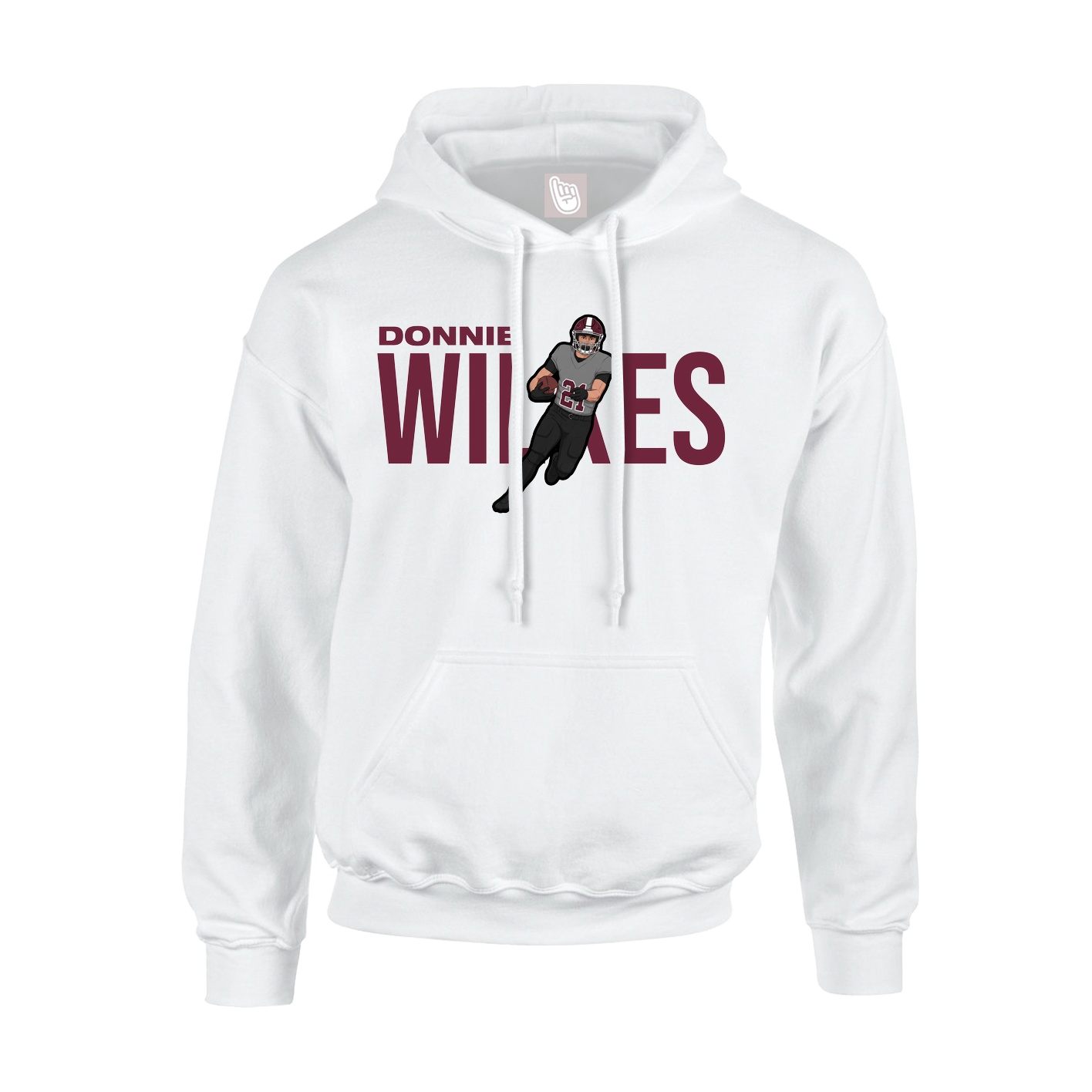 Youth Hoodie — Player Name in White