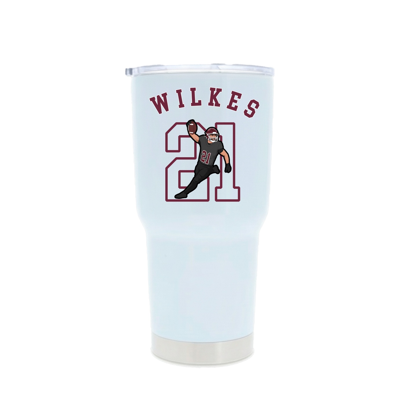 30oz Stainless Steel Tumbler — Shirsey Arch in White