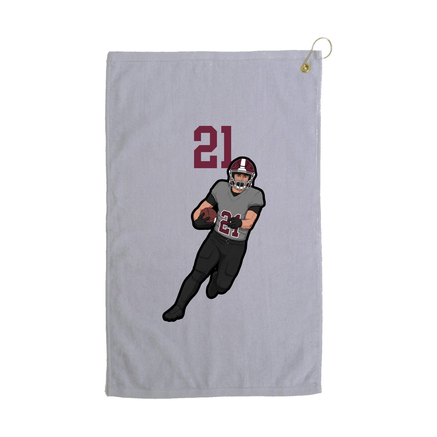 Golf Towel — Number Top in Grey