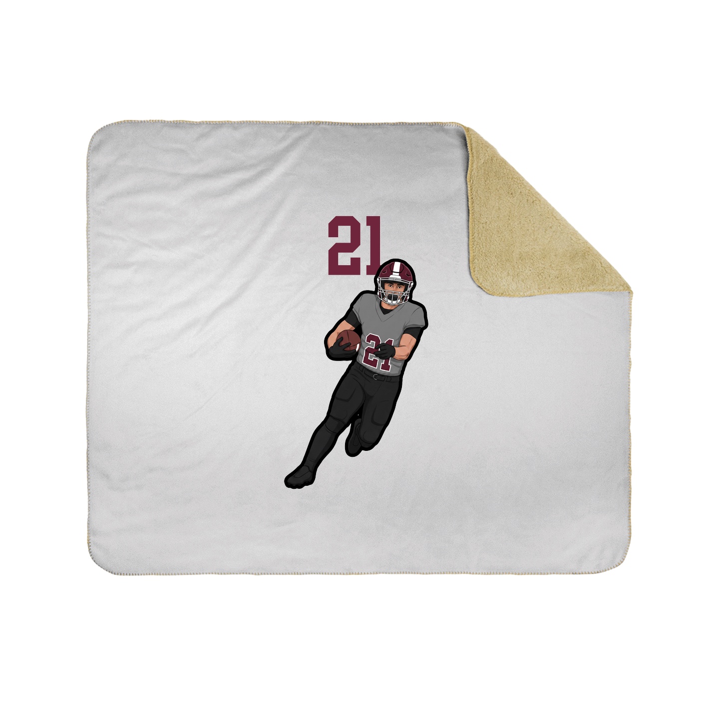 Throw Blanket — Number Top in White