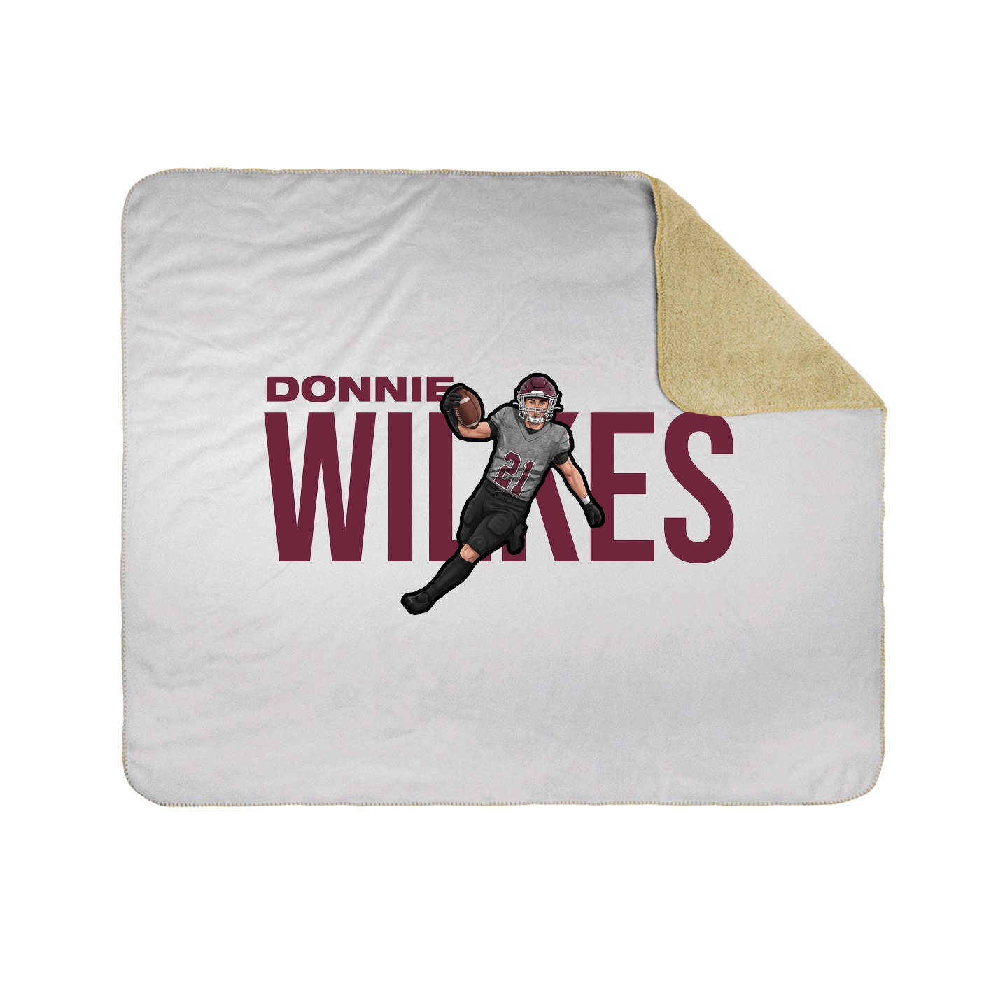 Throw Blanket — Player Name in White