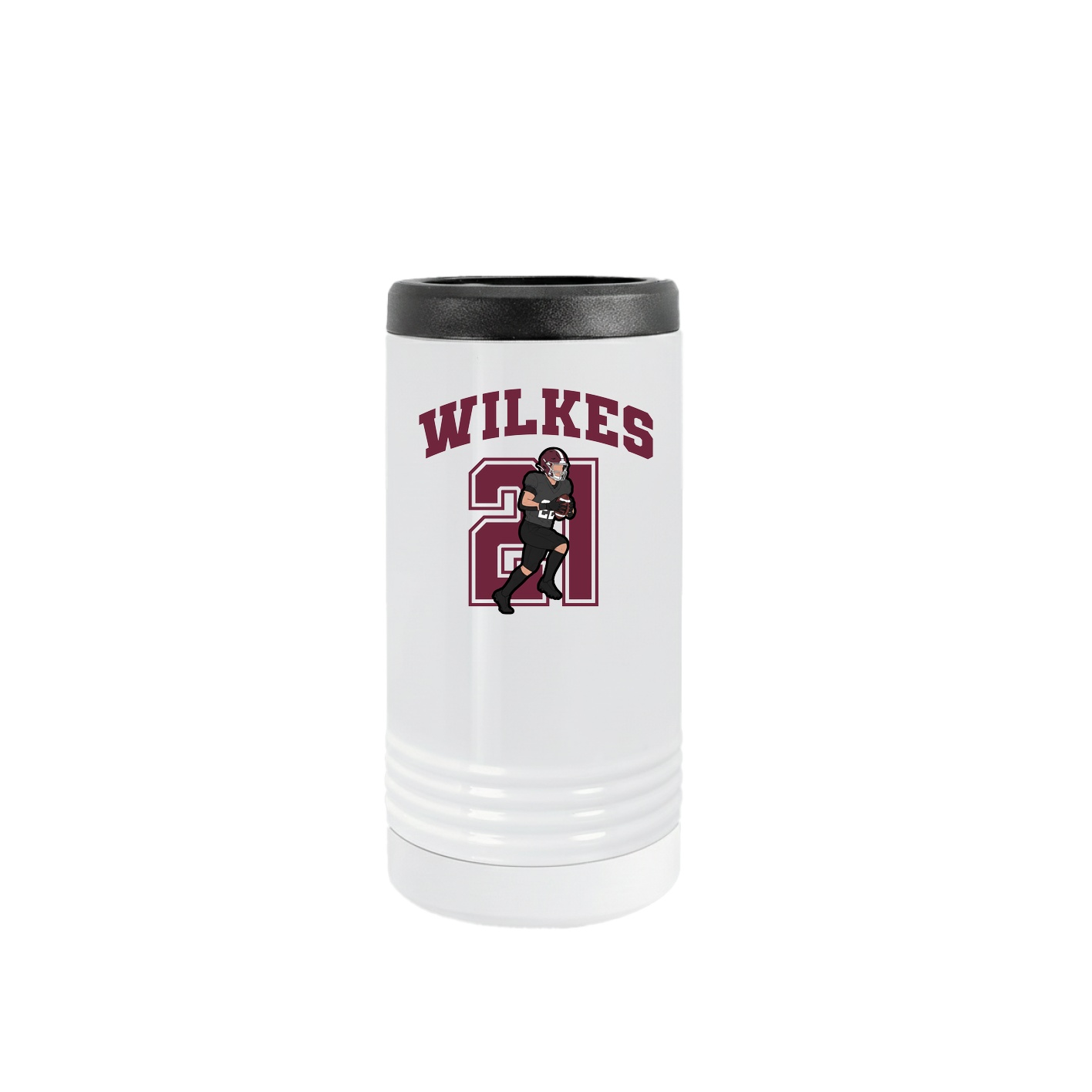 Slim Beverage Holder — Number in White