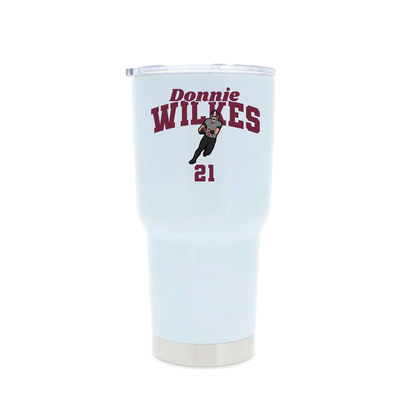 30oz Stainless Steel Tumbler — Signature Arch in White