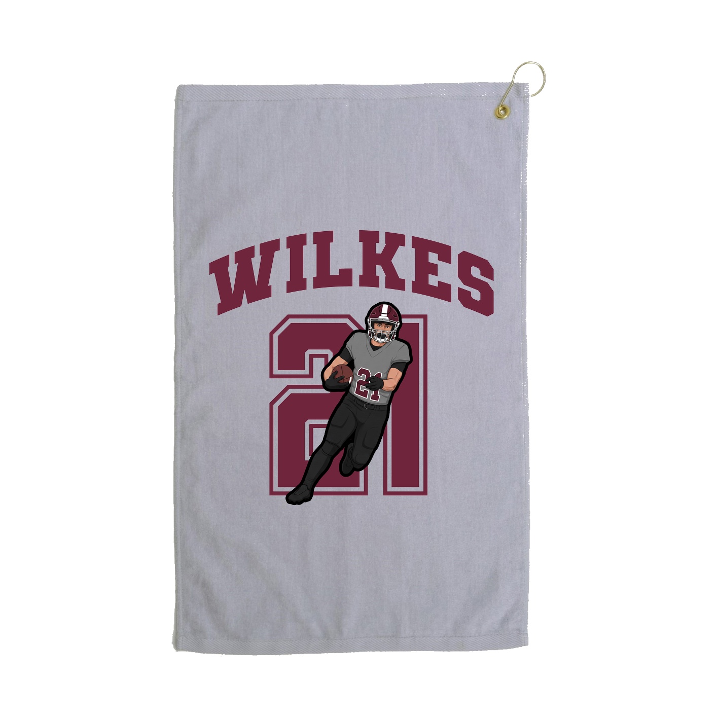 Golf Towel — Number in Grey