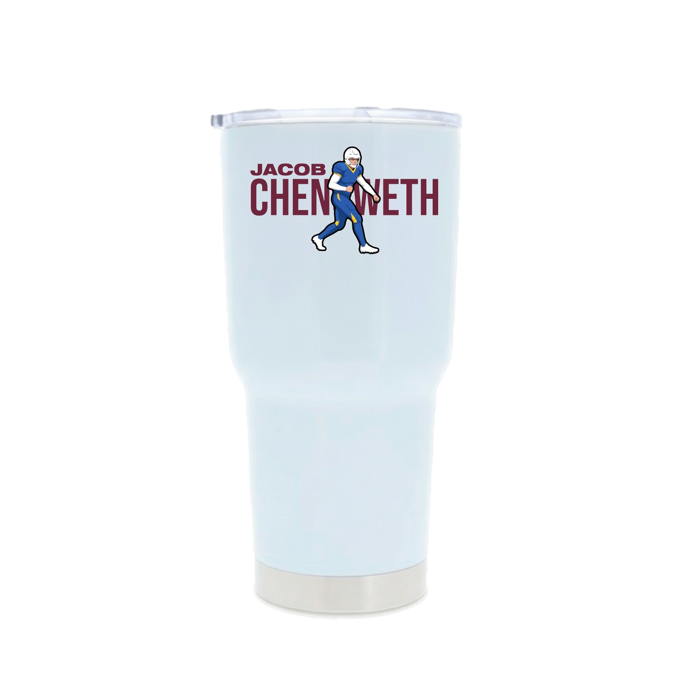30oz Stainless Steel Tumbler — Player Name in White