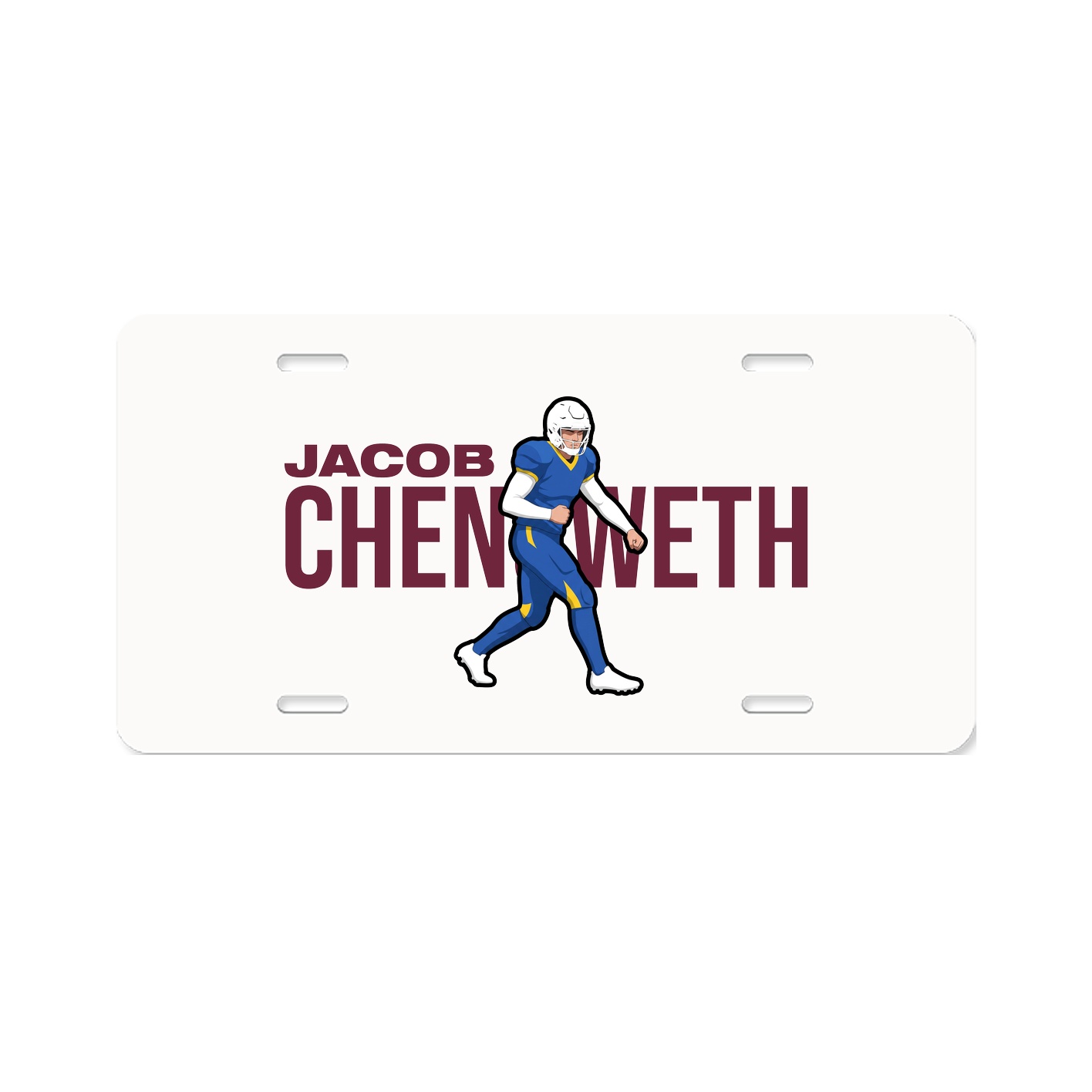 License Plate — Player Name in Classic