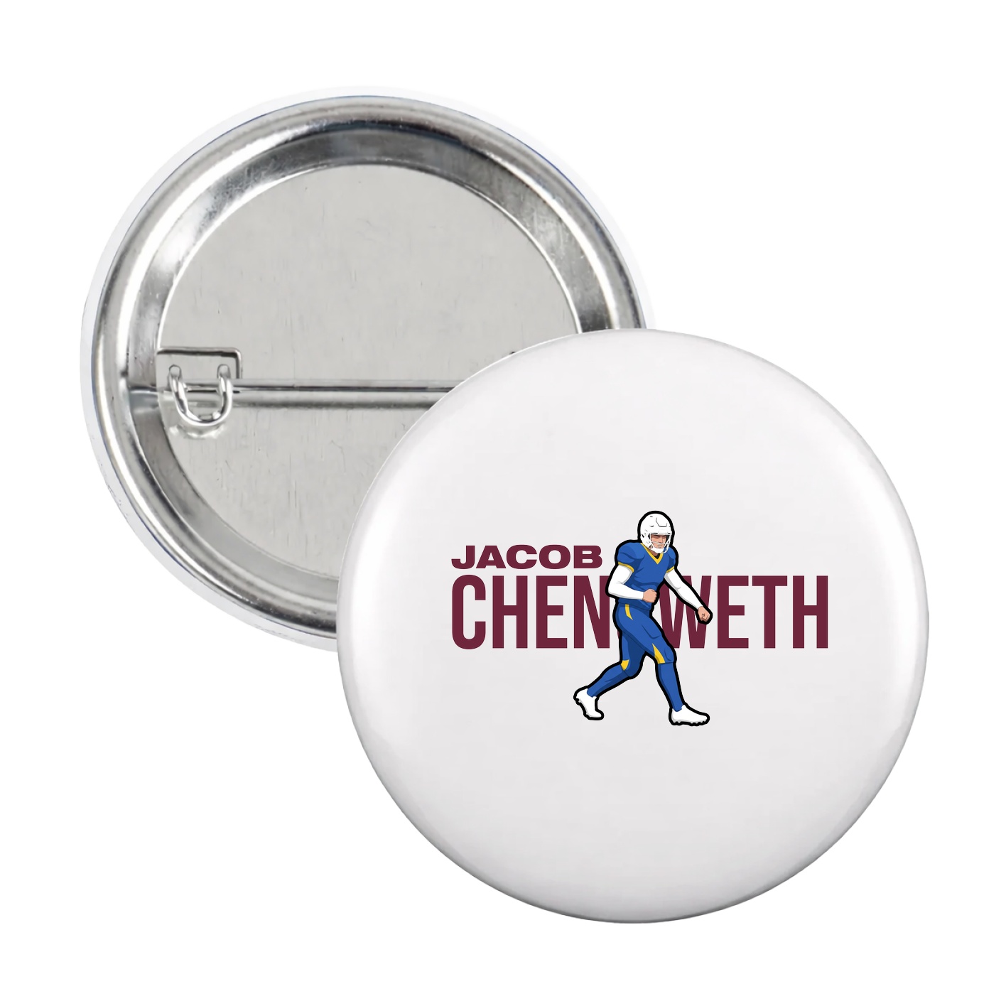 Game Day Button — Player Name in White