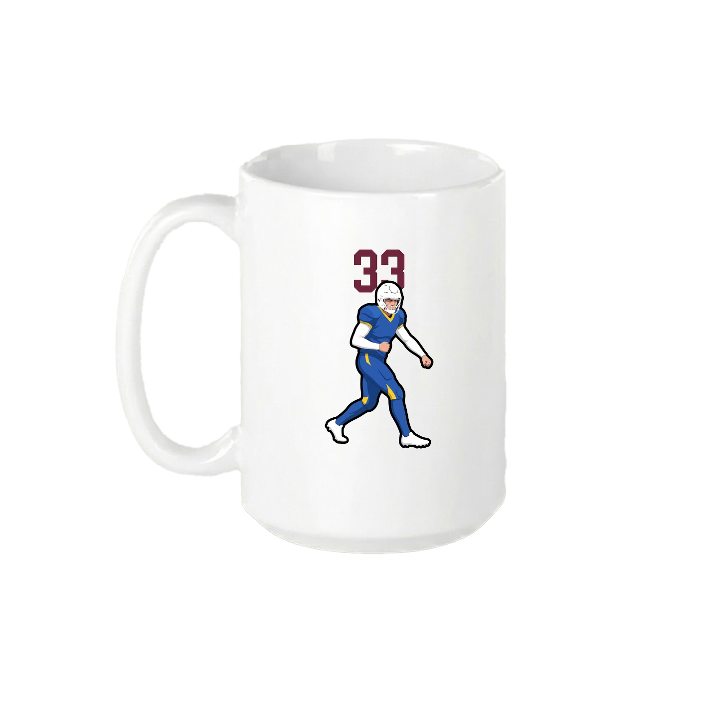 15oz Coffee Mug — Number Top in White
