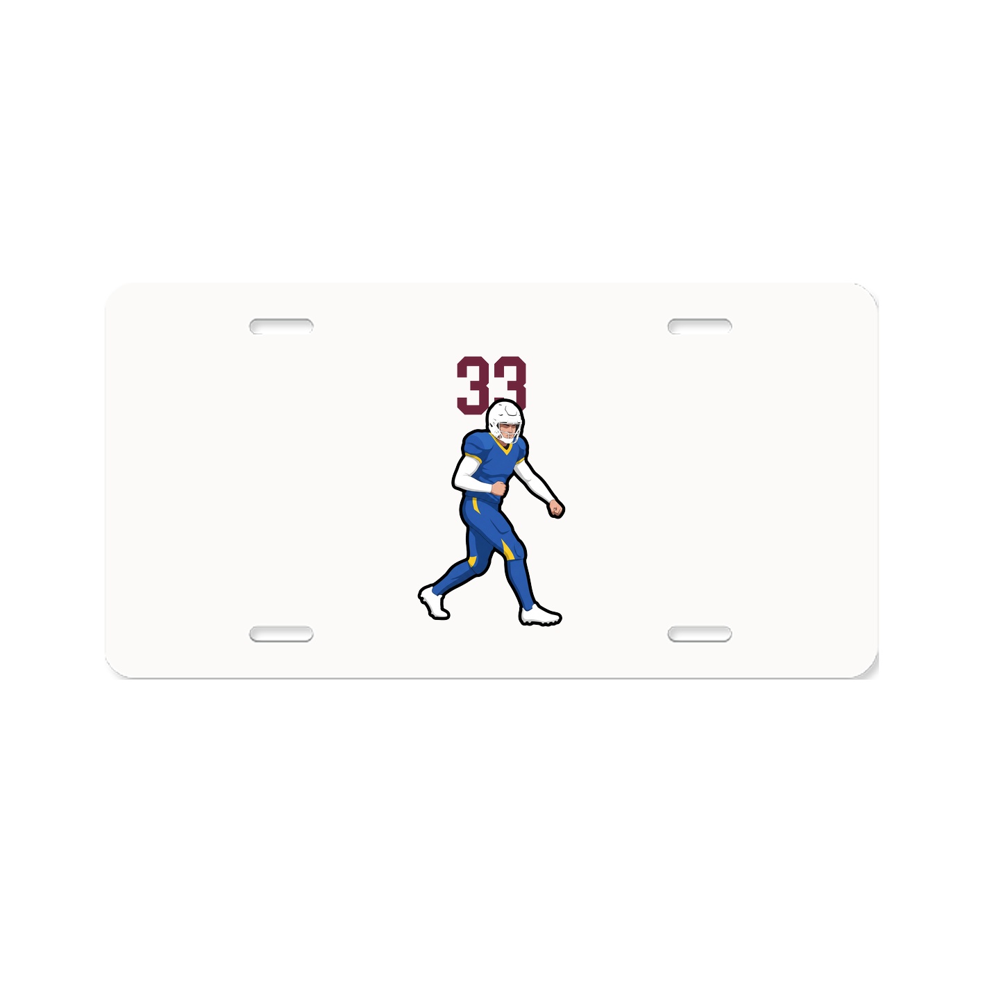 License Plate — Number Top in Classic