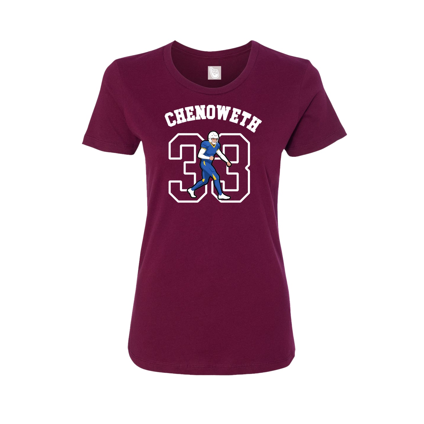 Fitted Women's Tee — Shirsey Arch in Maroon