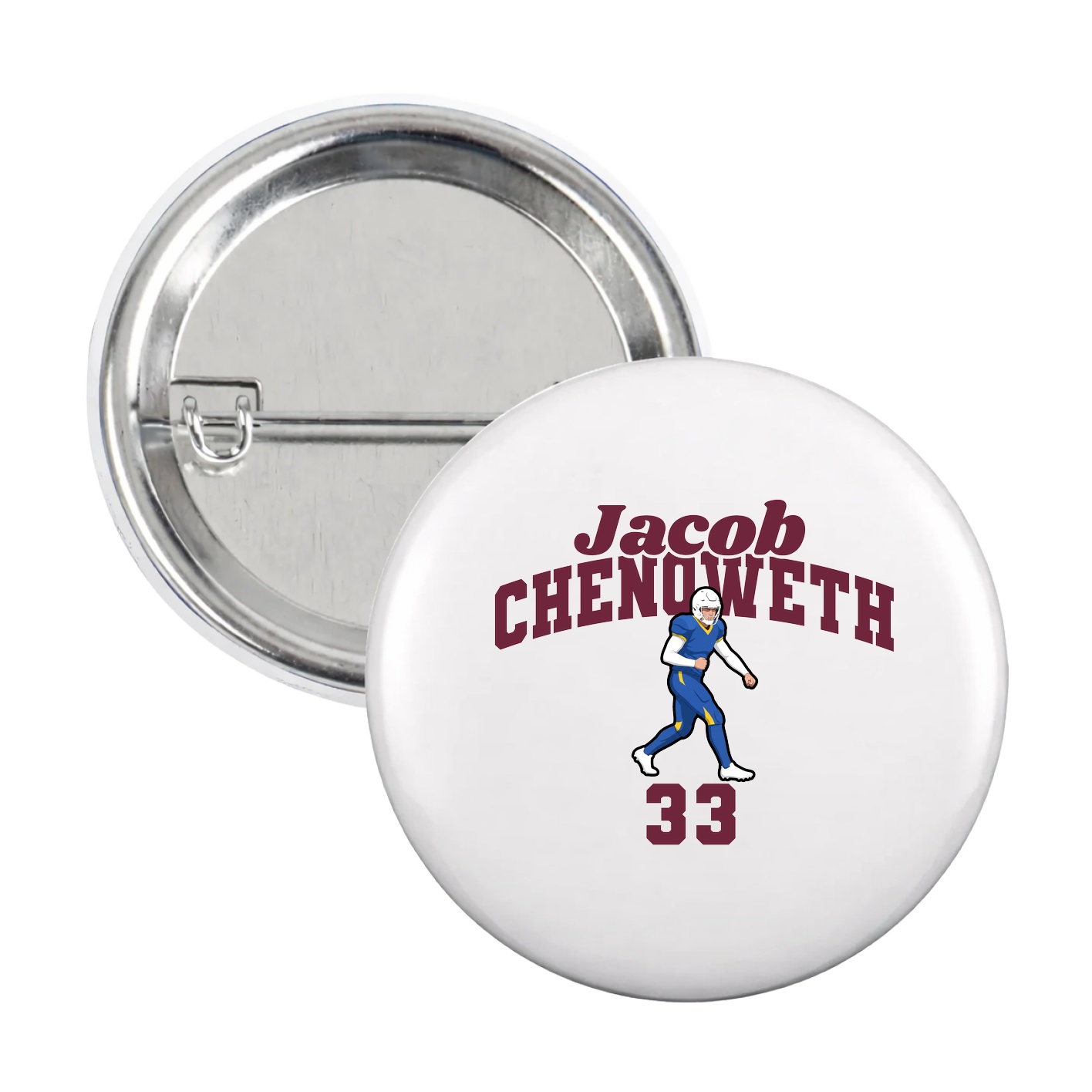 Game Day Button — Signature Arch in White