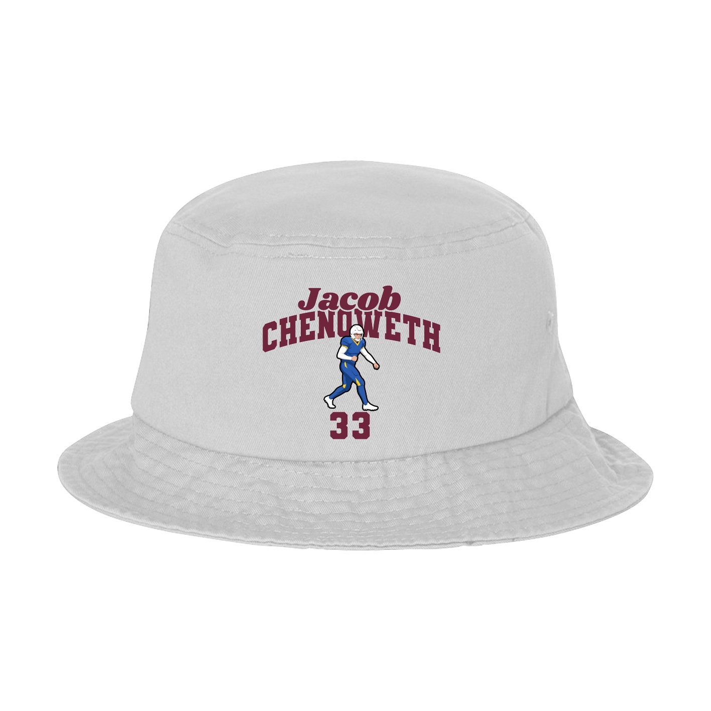 Bucket Cap — Signature Arch in White