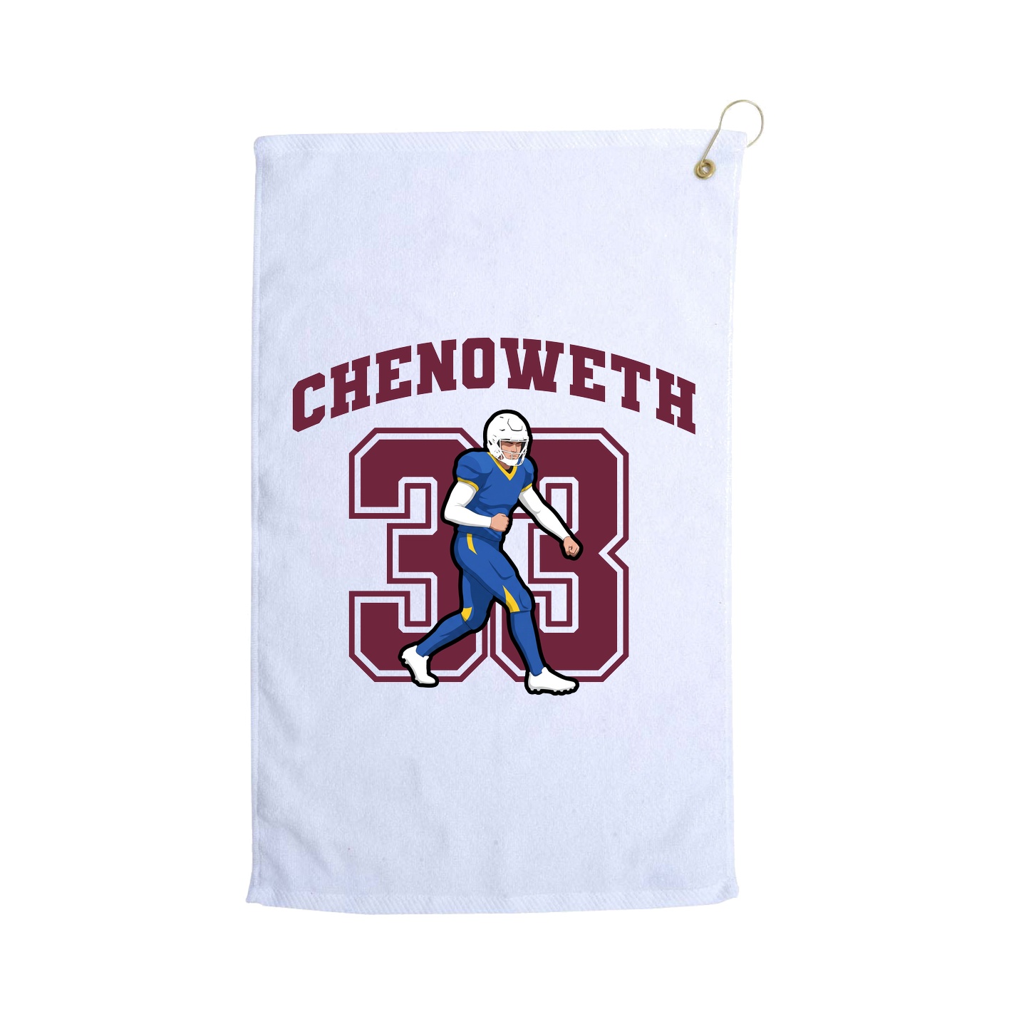 Golf Towel — Number in White