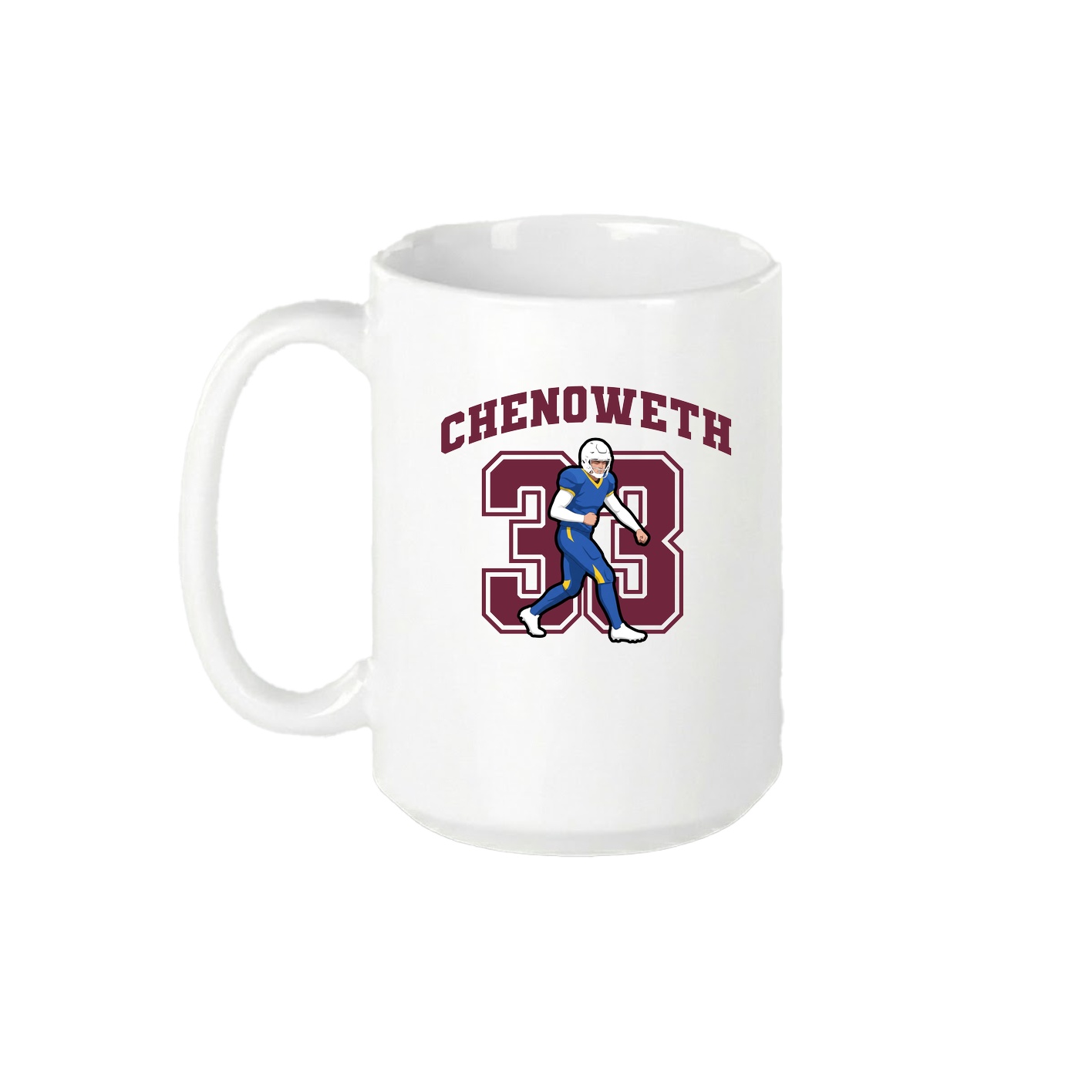 15oz Coffee Mug — Number in White