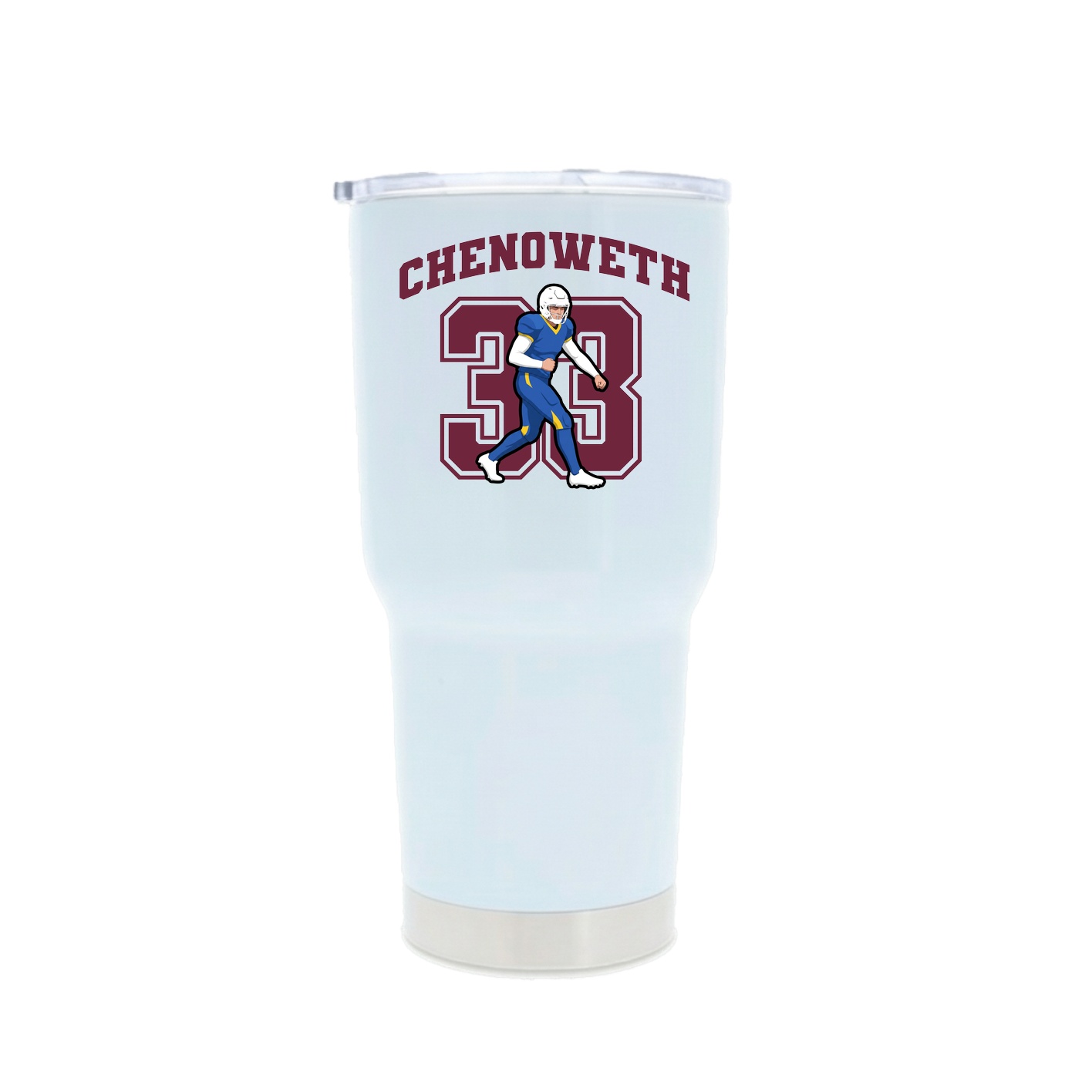 30oz Stainless Steel Tumbler — Number in White