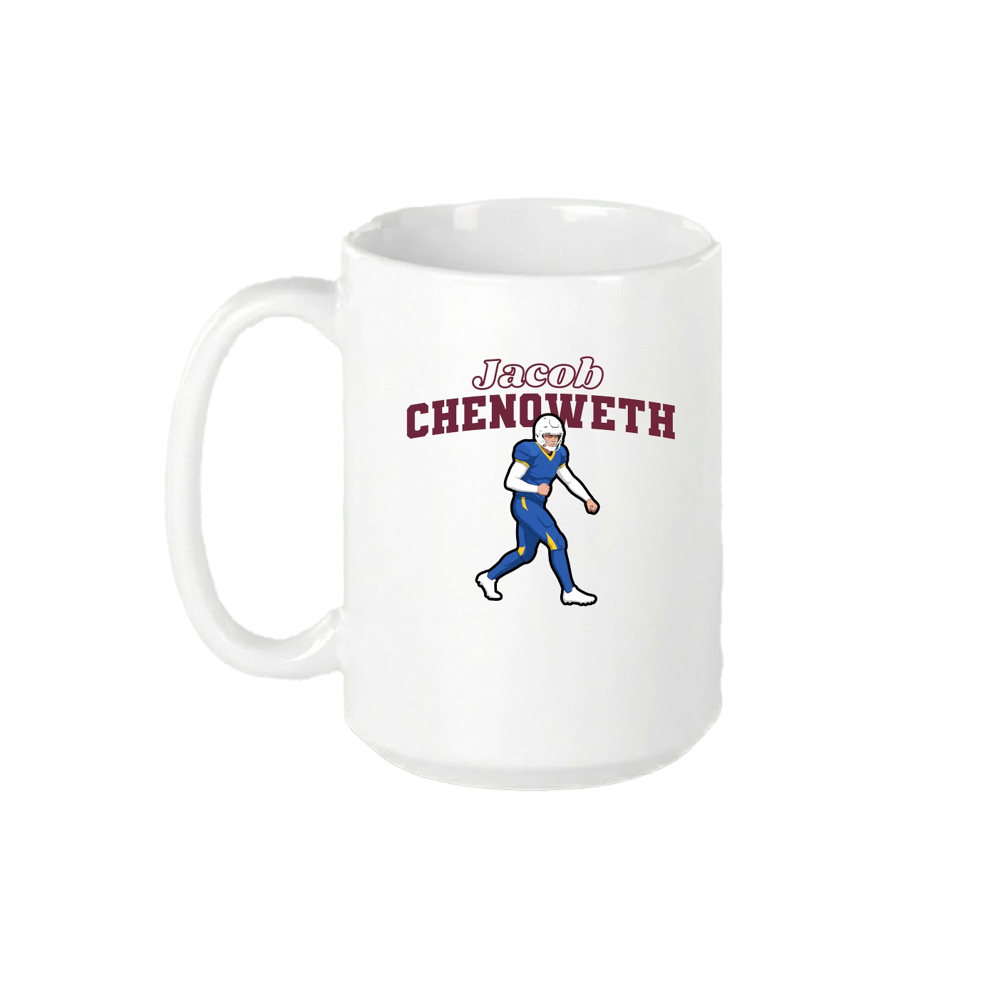 15oz Coffee Mug — Name Arch in White