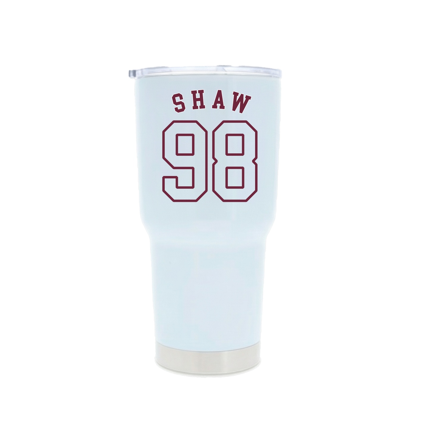 30oz Stainless Steel Tumbler — Shirsey Arch in White