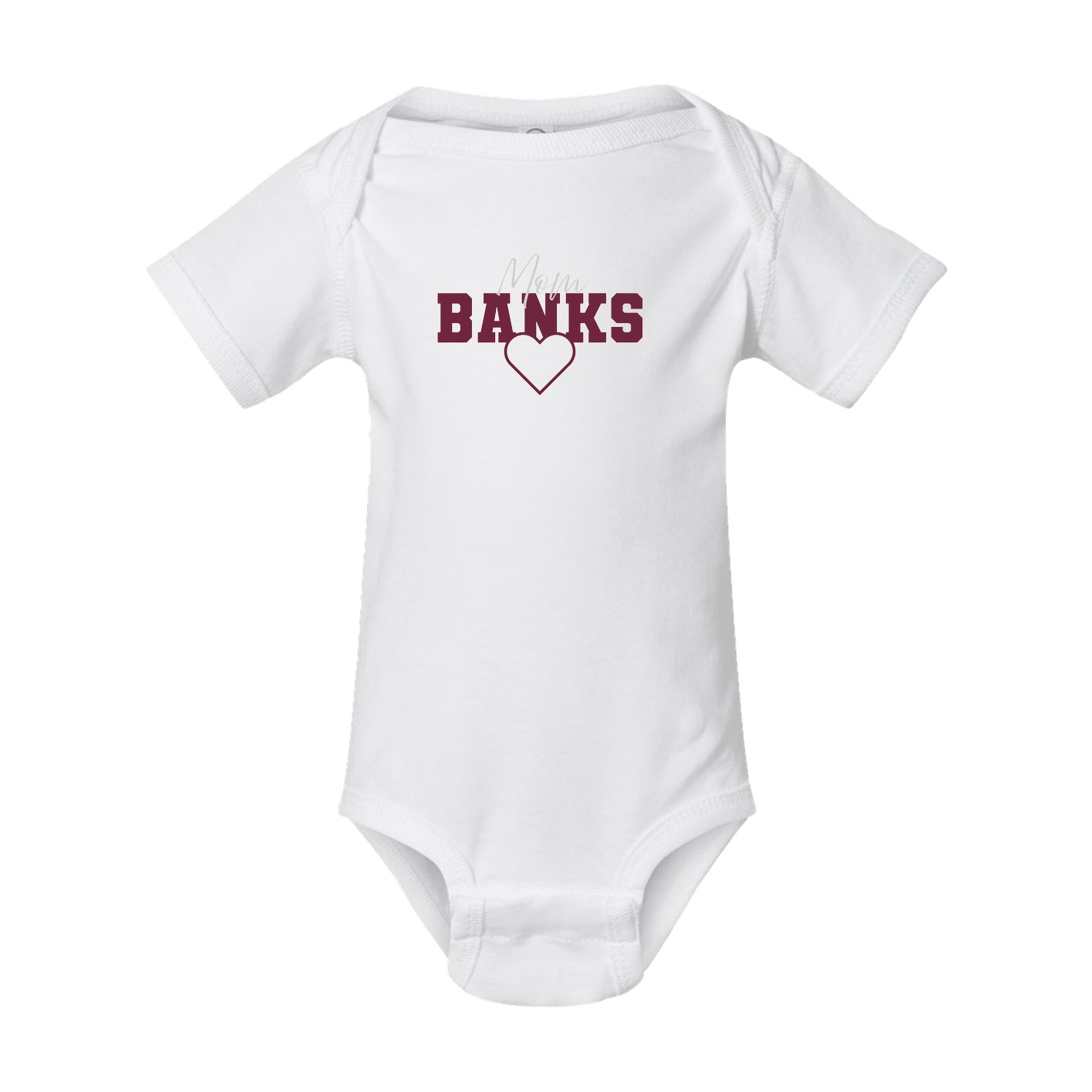 Baby Onesie — Mothers Day Heart in White