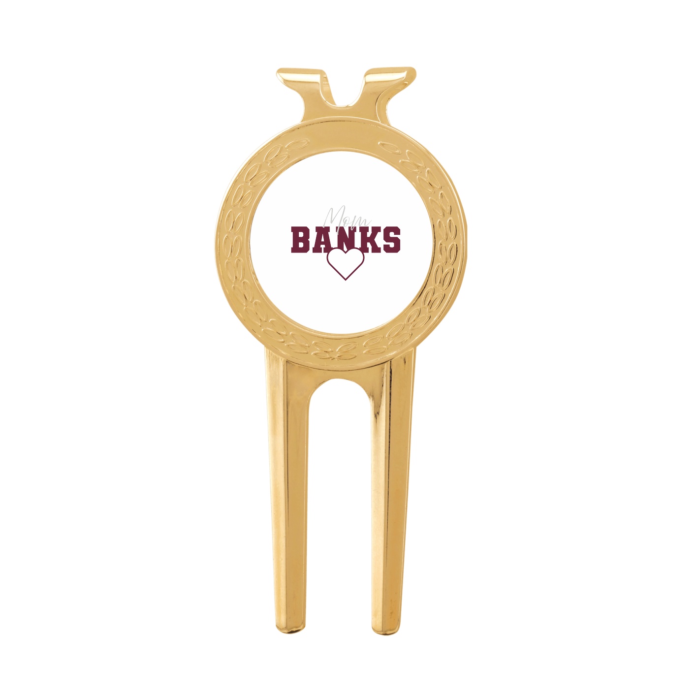 Divot Tool with Ball Marker — Mothers Day Heart in Classic