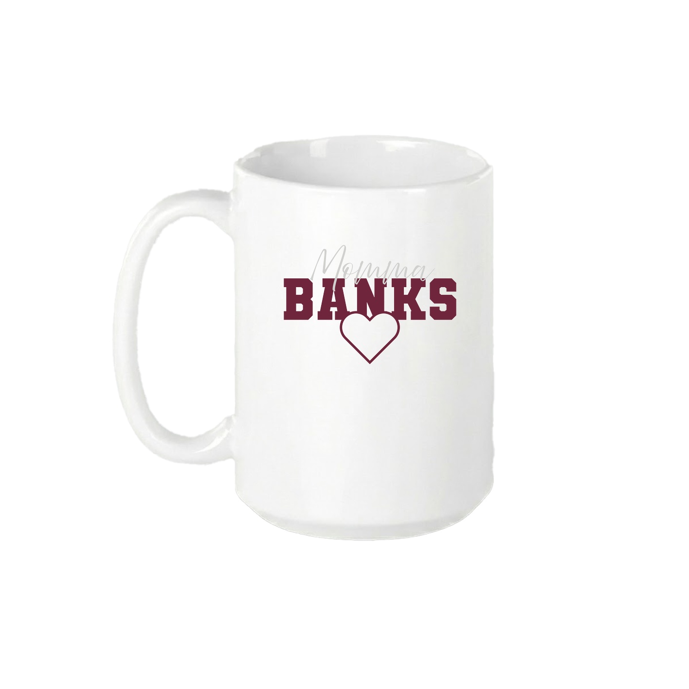 15oz Coffee Mug — Mothers Day Heart in White