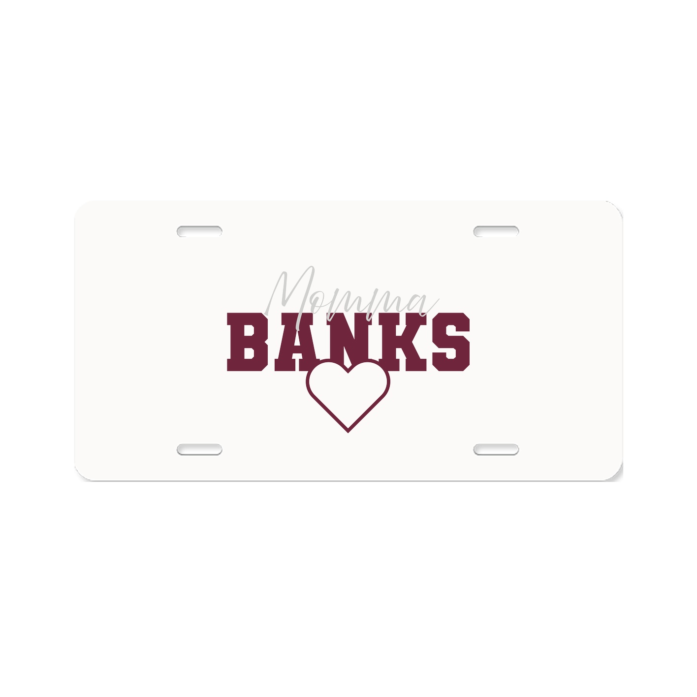 License Plate — Mothers Day Heart in Classic