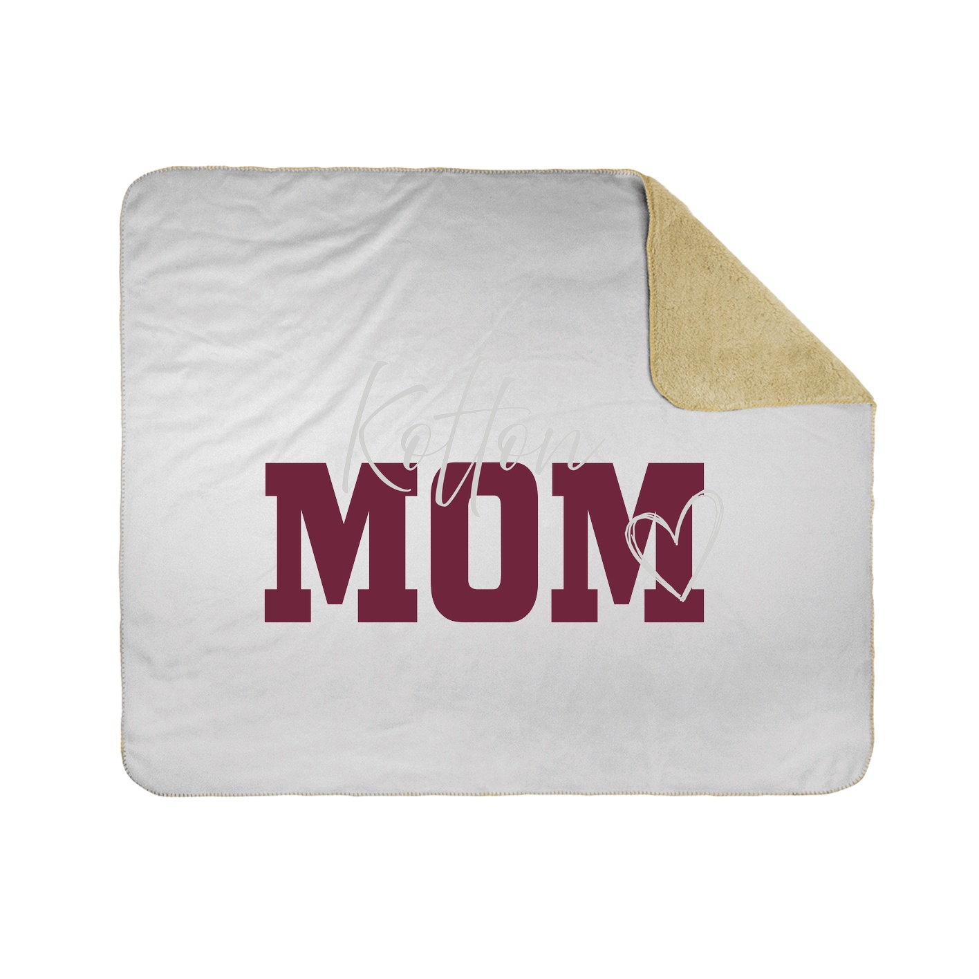 Throw Blanket — Mothers Day Script in White