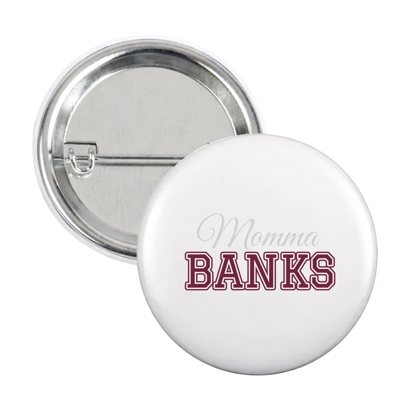 Game Day Button — Mothers Day Block in White