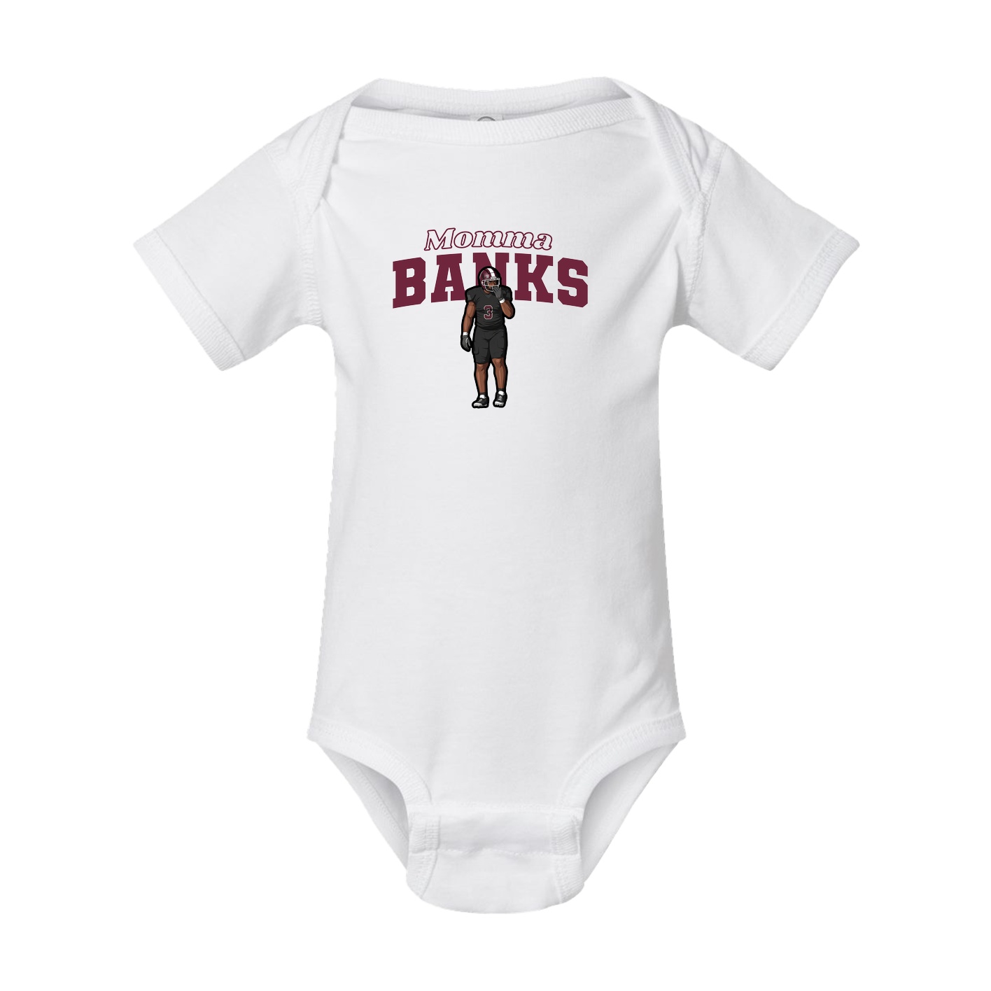 Baby Onesie — Mothers Day Block in White
