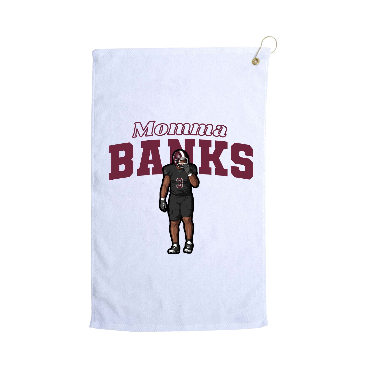 Golf Towel — Mothers Day Block in White