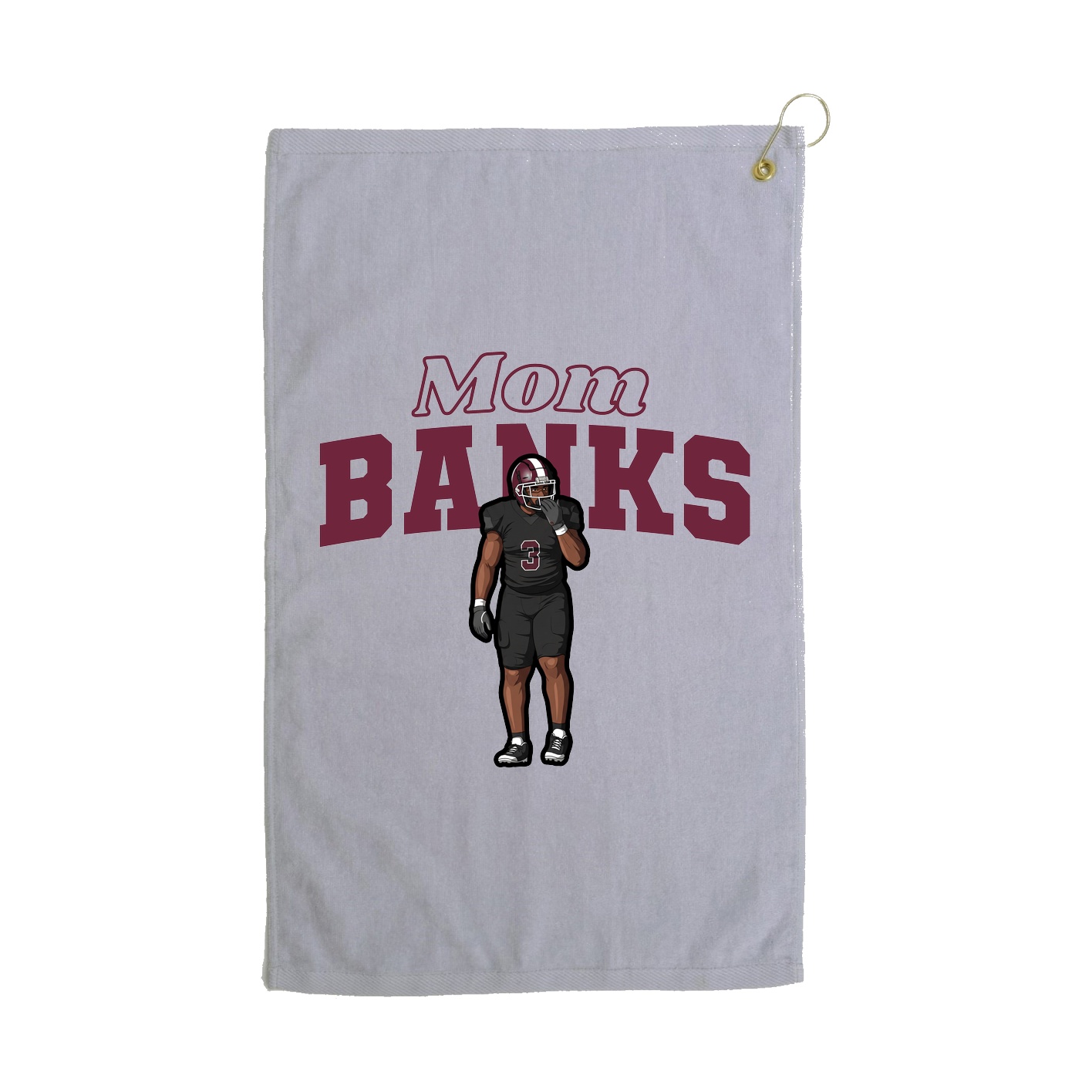 Golf Towel — Mothers Day Block in Grey