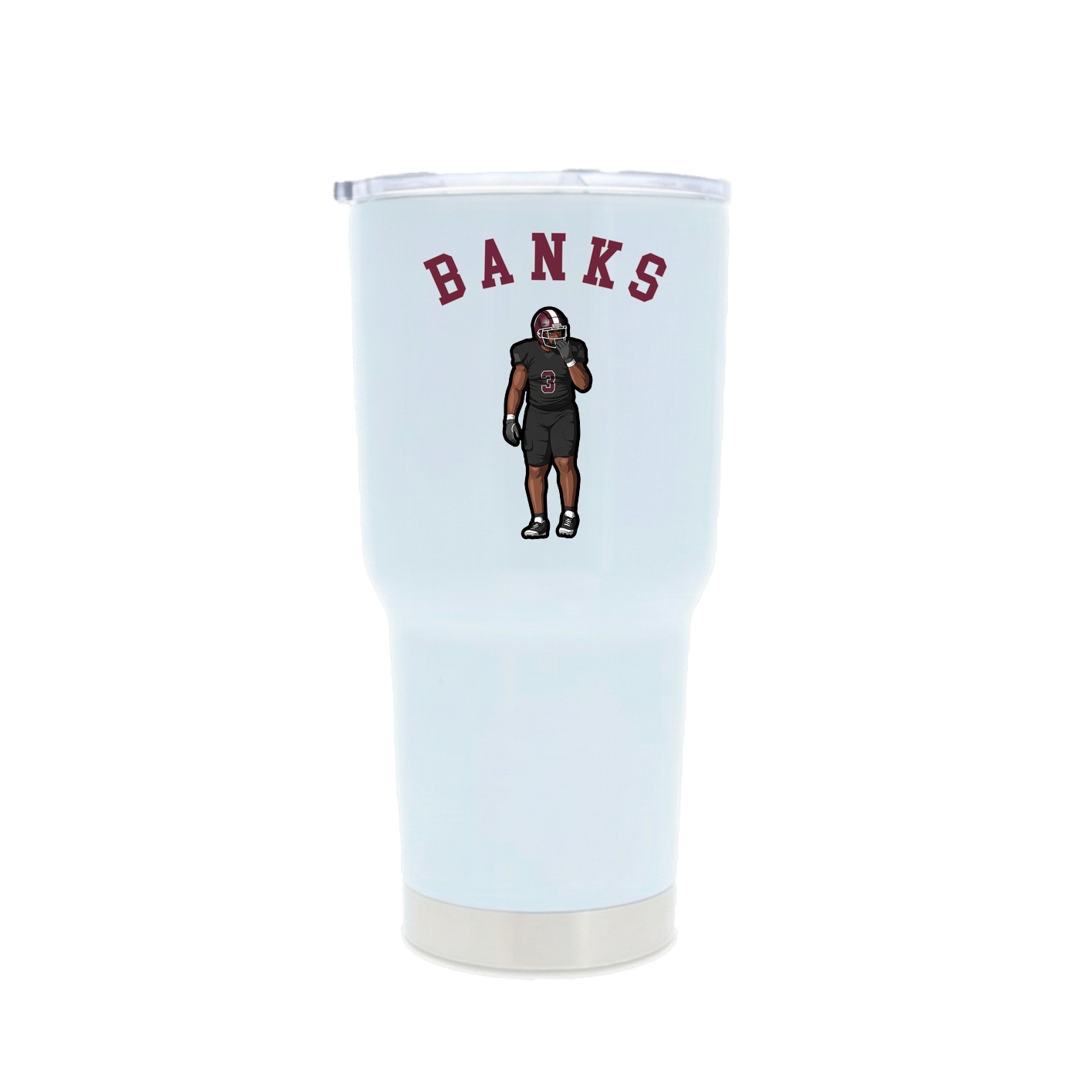 30oz Stainless Steel Tumbler — Shirsey Arch in White