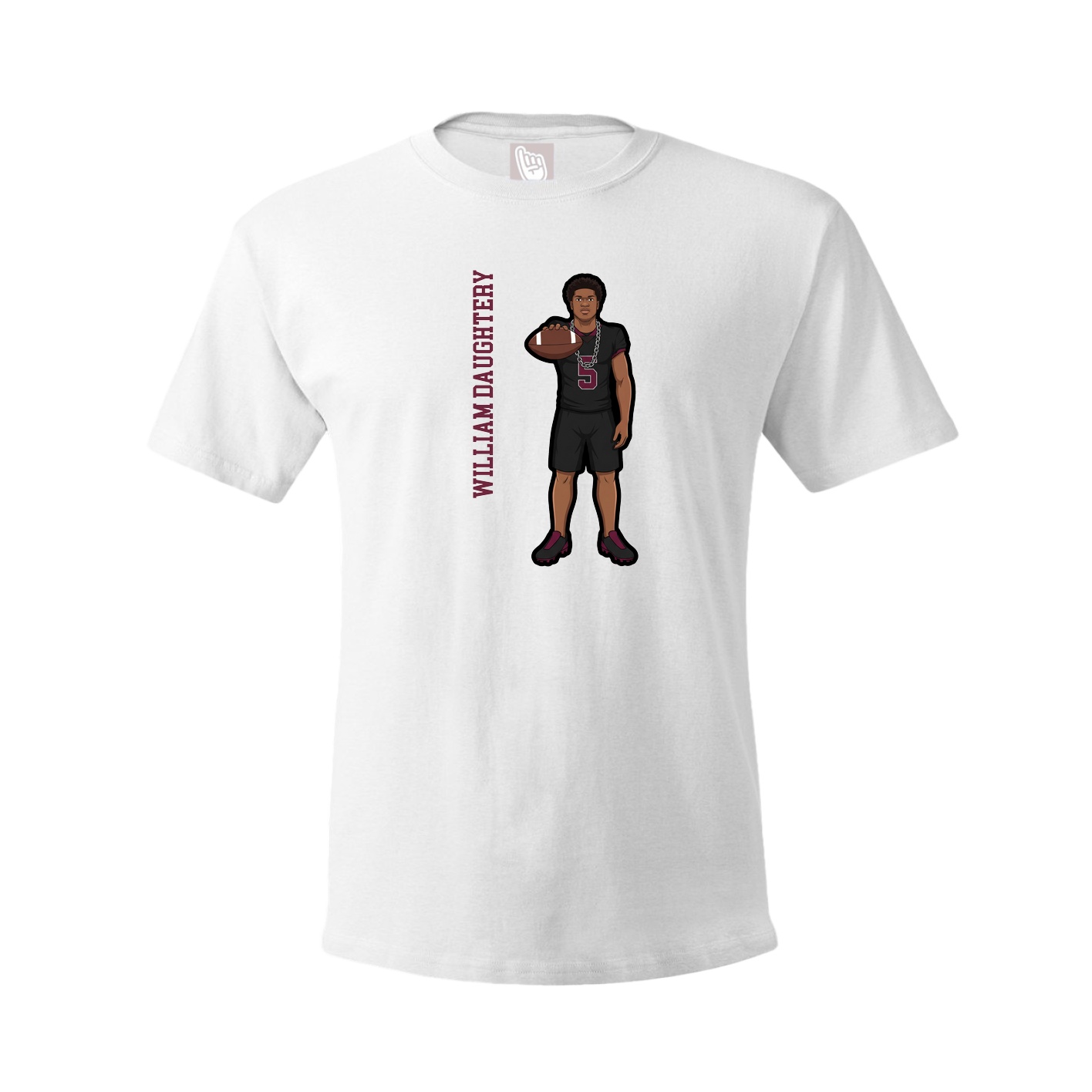 Tee — Name Vertical in White