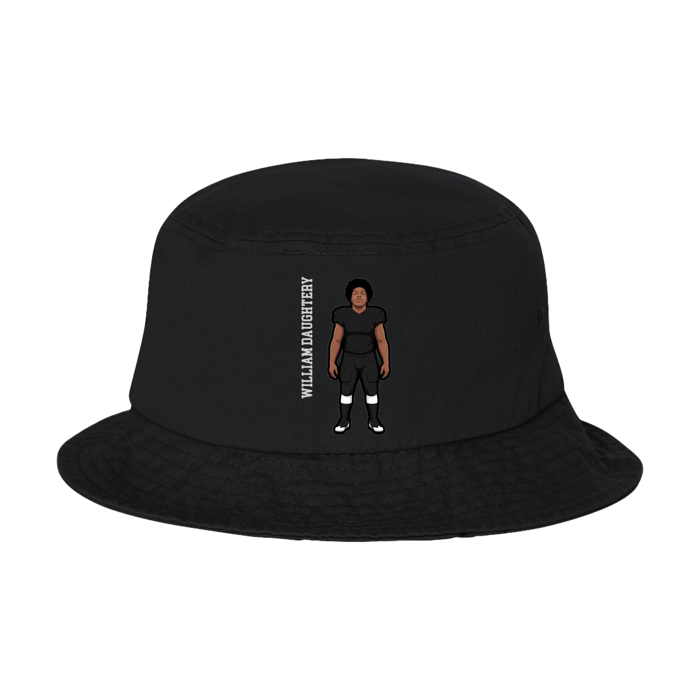 Bucket Cap — Name Vertical in Black