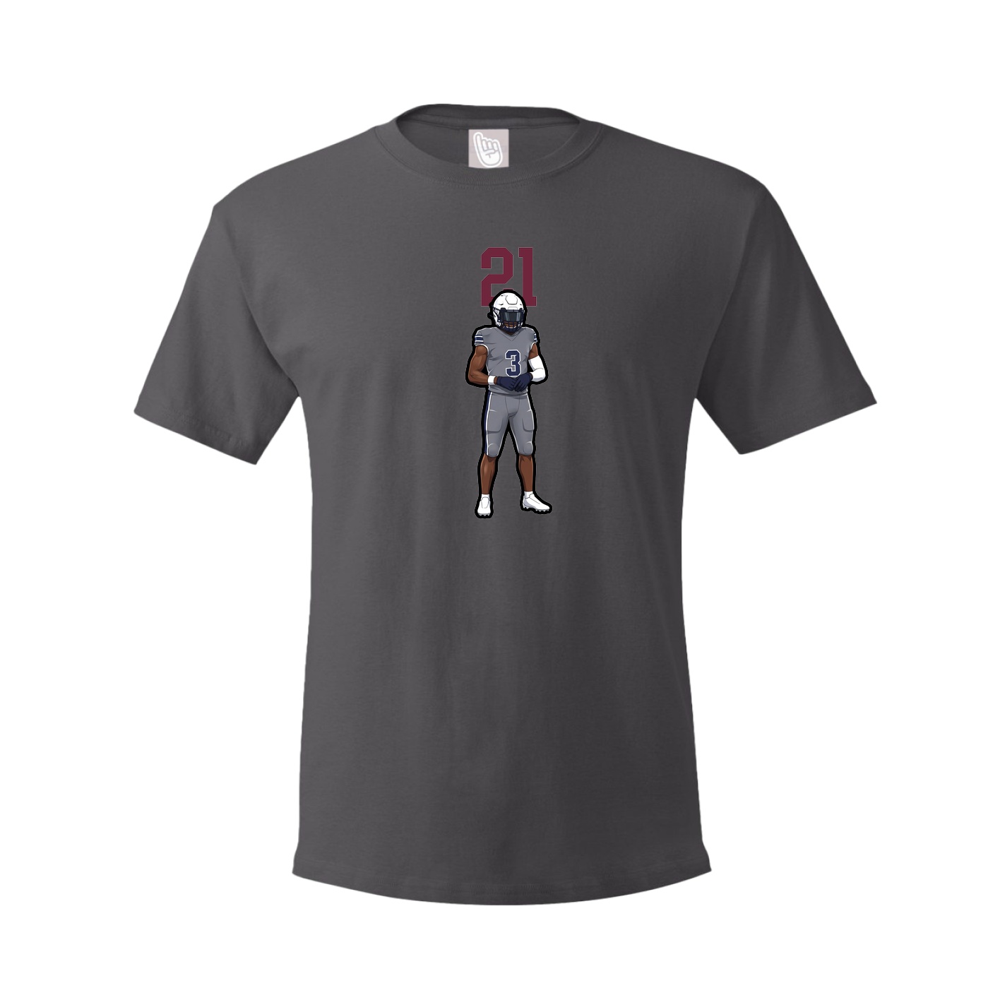 Tee — Number Top in Grey
